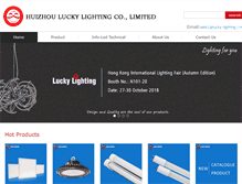 Tablet Screenshot of lucky-lighting.com